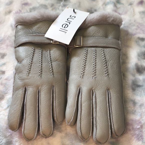 Surell 100% real shearling gloves - Picture 4 of 4